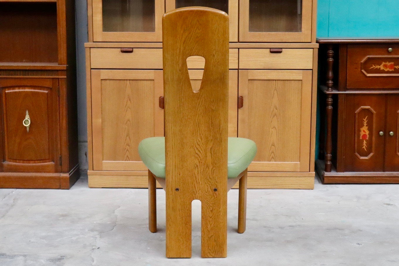 GMIH24C○浜本工芸 / HAMAMOTO ダイニングチェア 椅子 ハイバックチェア アームレスチェア 合皮 楢無垢 国産家具