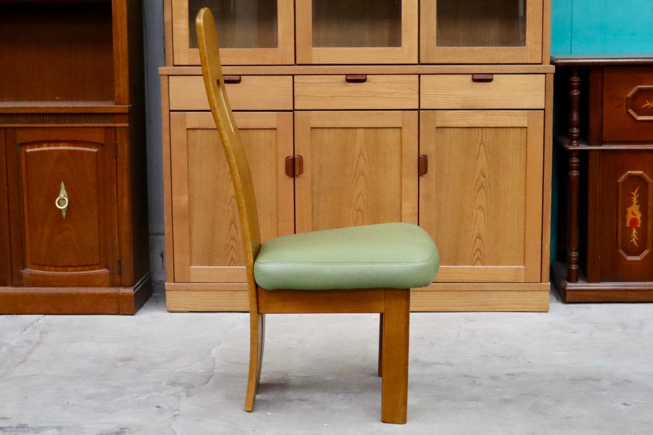 GMIH24C○浜本工芸 / HAMAMOTO ダイニングチェア 椅子 ハイバックチェア アームレスチェア 合皮 楢無垢 国産家具