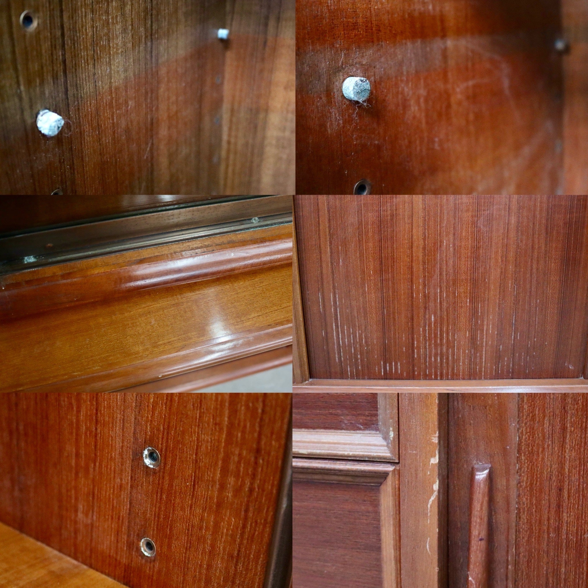 GMIK27○北欧スタイル家具 食器棚 水屋棚 飾り棚 カップボード ダイニングボード 本棚 キャビネット 蛇腹扉 チーク材 国産 ヴィンテージ