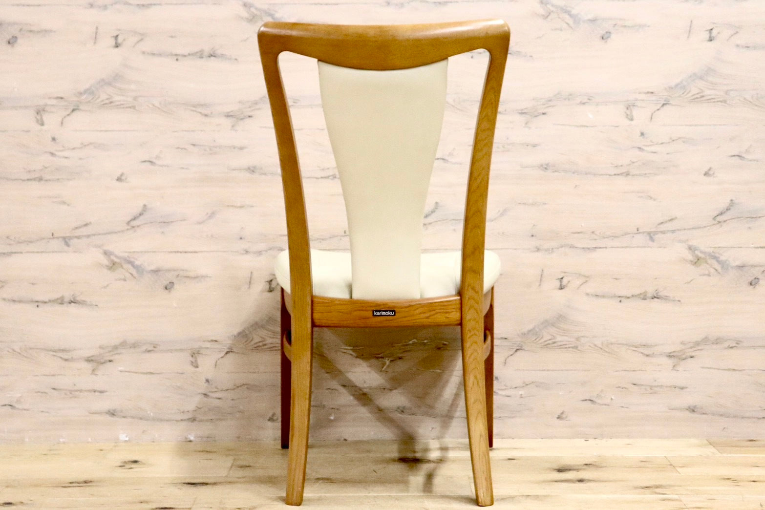 GMIK75○karimoku / カリモク ダイニングチェア アームレスチェア 椅子 合皮 アイボリー モダン 国産家具