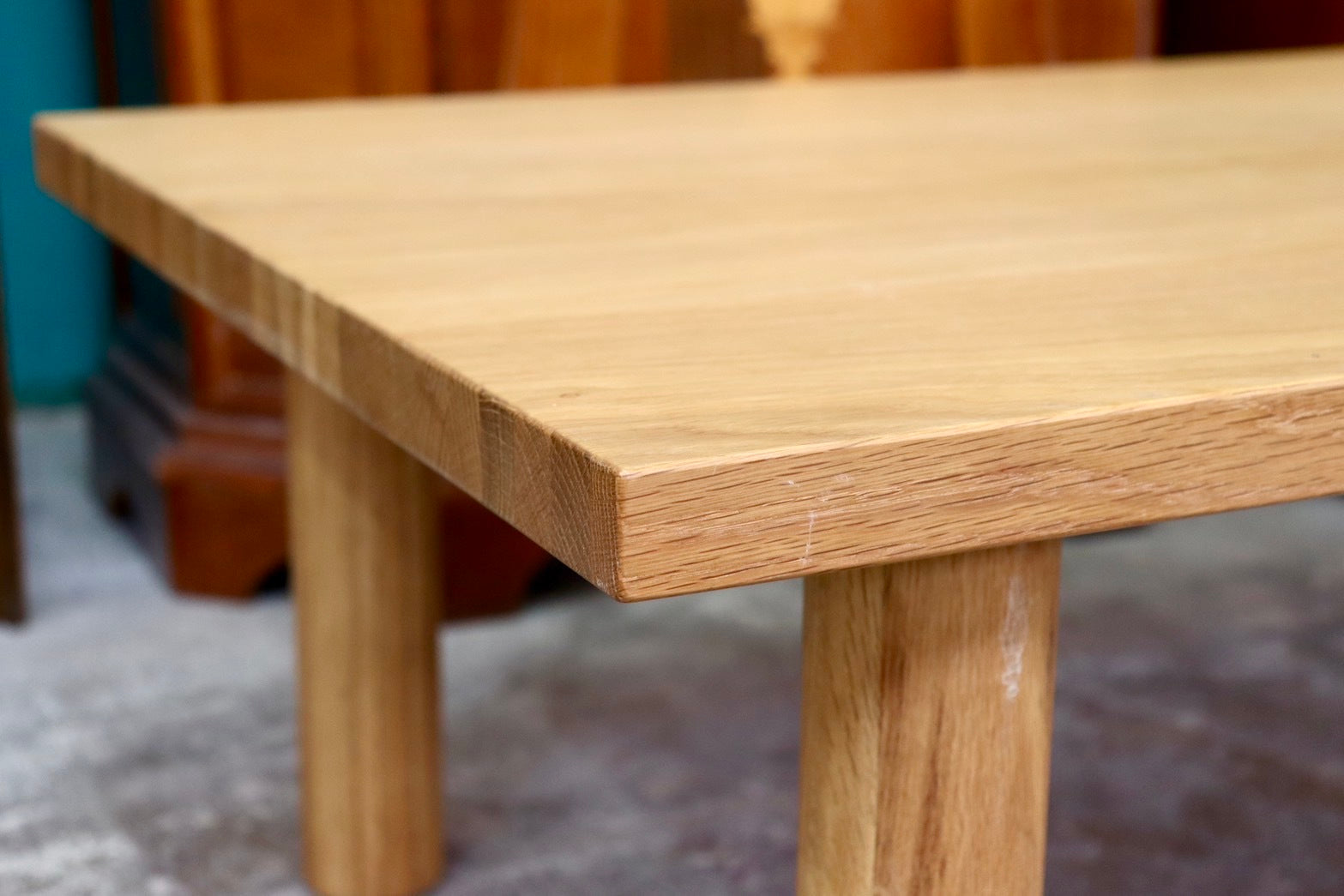 GMIK38B○無印良品 / MUJI オーク無垢材 パソコンデスク 作業台 センターテーブル リビングテーブル コーヒーテーブル