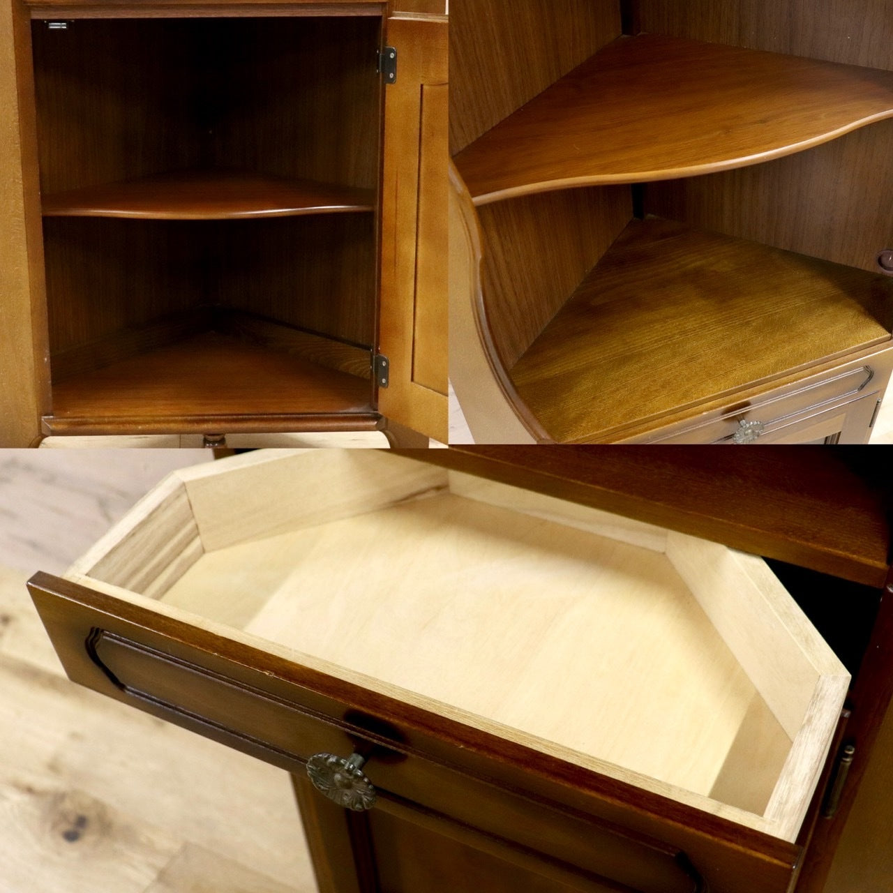 GMIK100○karimoku / カリモク コーナーキャビネット 飾り棚 収納家具 キャビネット クラシカル 国産家具