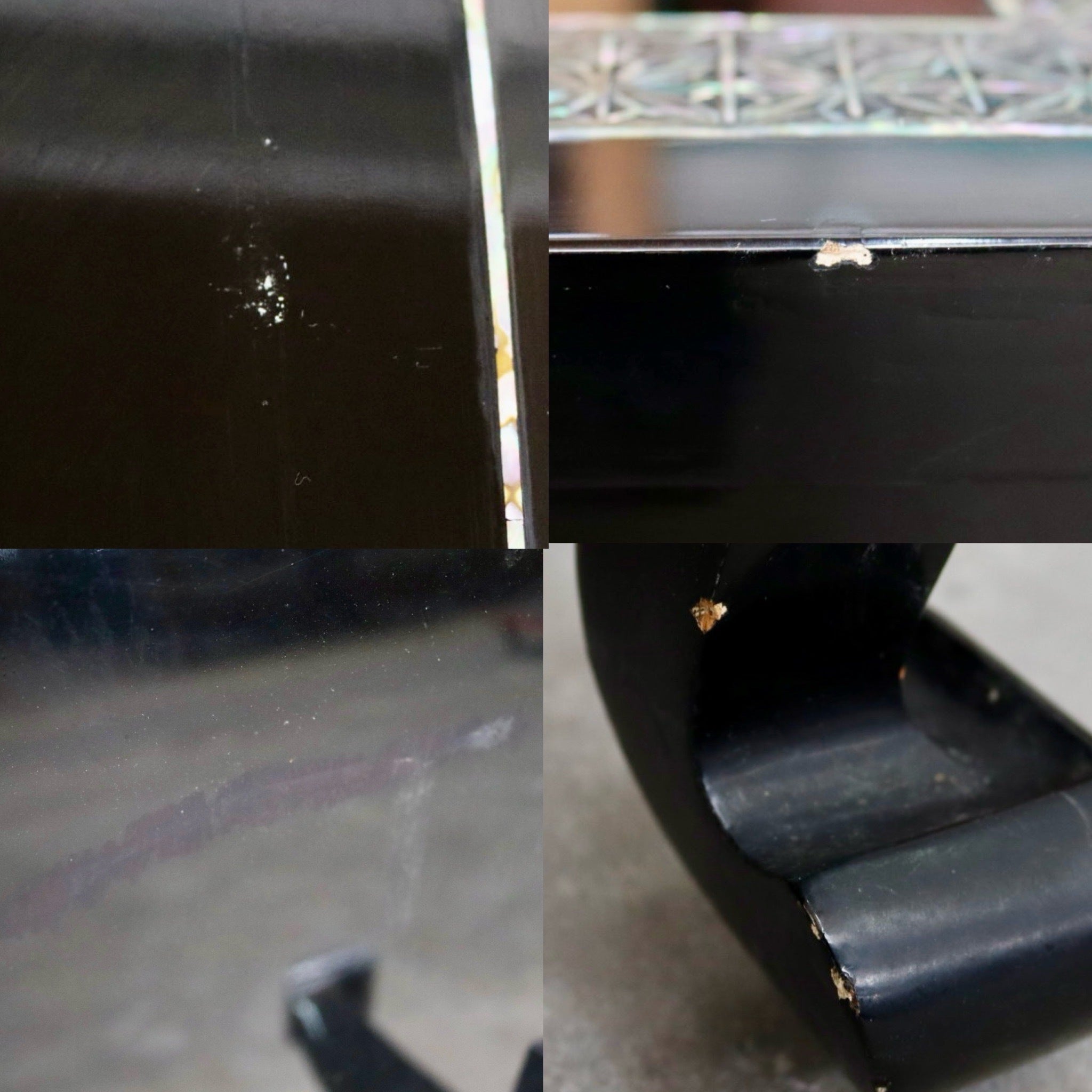 GMIS40○センターテーブル リビングテーブル 座卓 花鳥図 鶴亀 ローテーブル 螺鈿細工 アジア 李朝家具 ビンテージ アンティーク