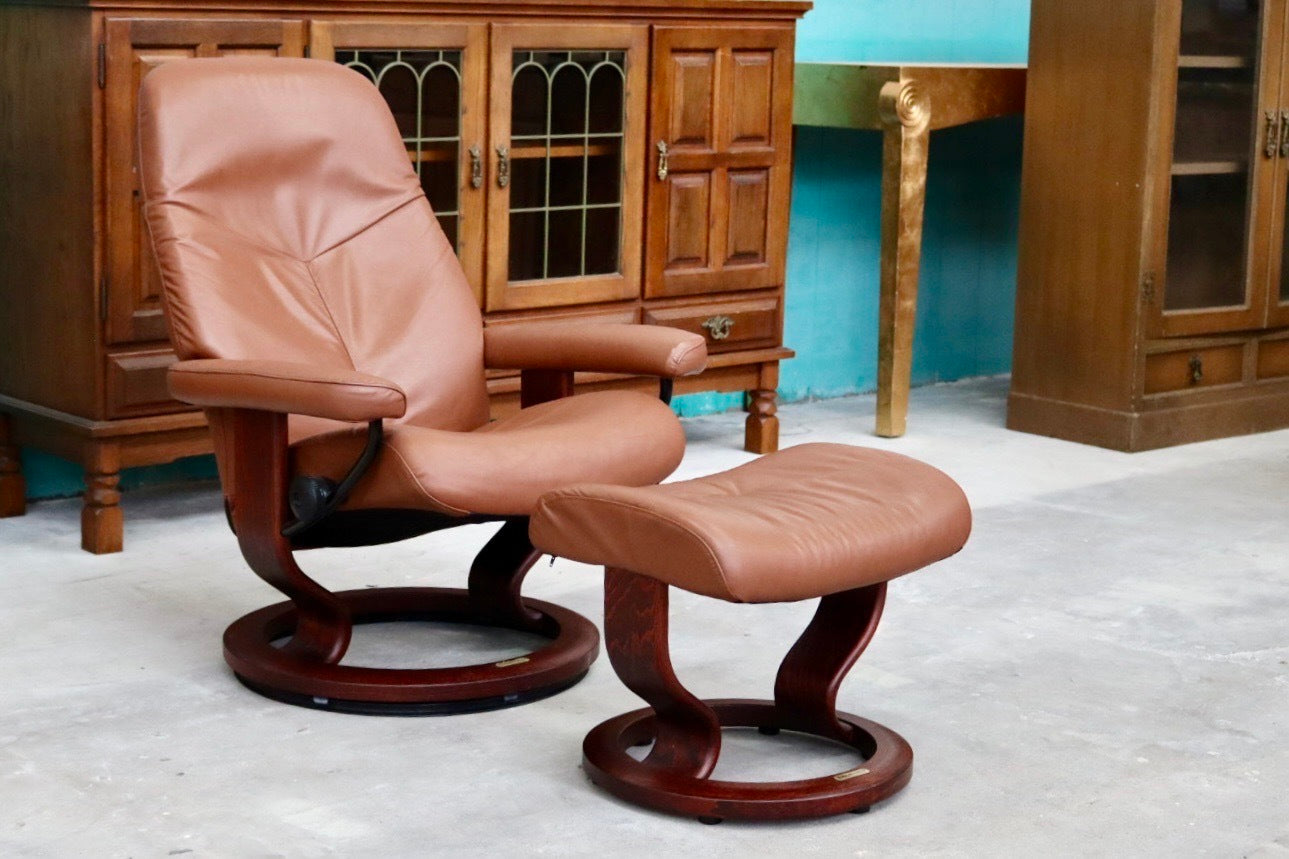 GMIK119○EKORNES / エコーネス ストレスレス リクライニングチェア 1人掛けソファ オットマン付き クラシック 本革 北欧家具 ノルウェー
