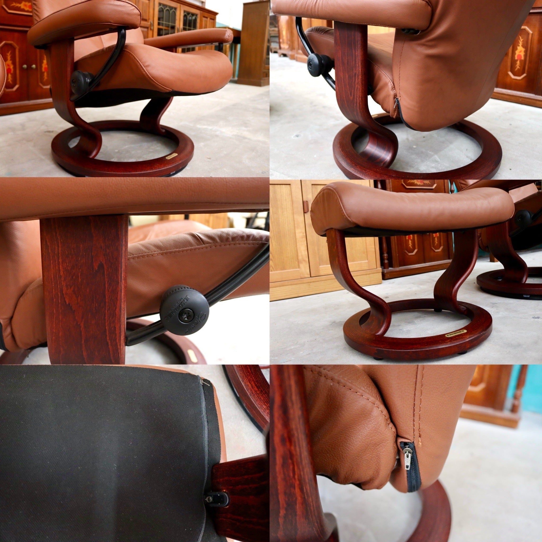GMIK119○EKORNES / エコーネス ストレスレス リクライニングチェア 1人掛けソファ オットマン付き クラシック 本革 北欧家具 ノルウェー