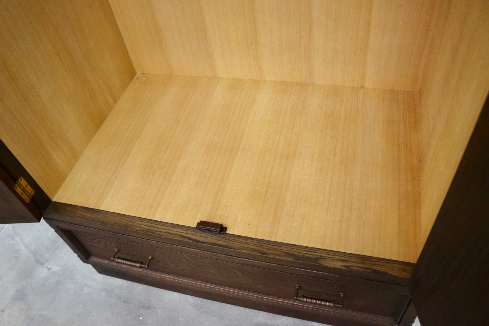 GMIH126A○永田良介商店 神戸家具 ワードローブ 洋服タンス クローゼット 箪笥 引き出し 鏡 楢材 洋家具 稀少