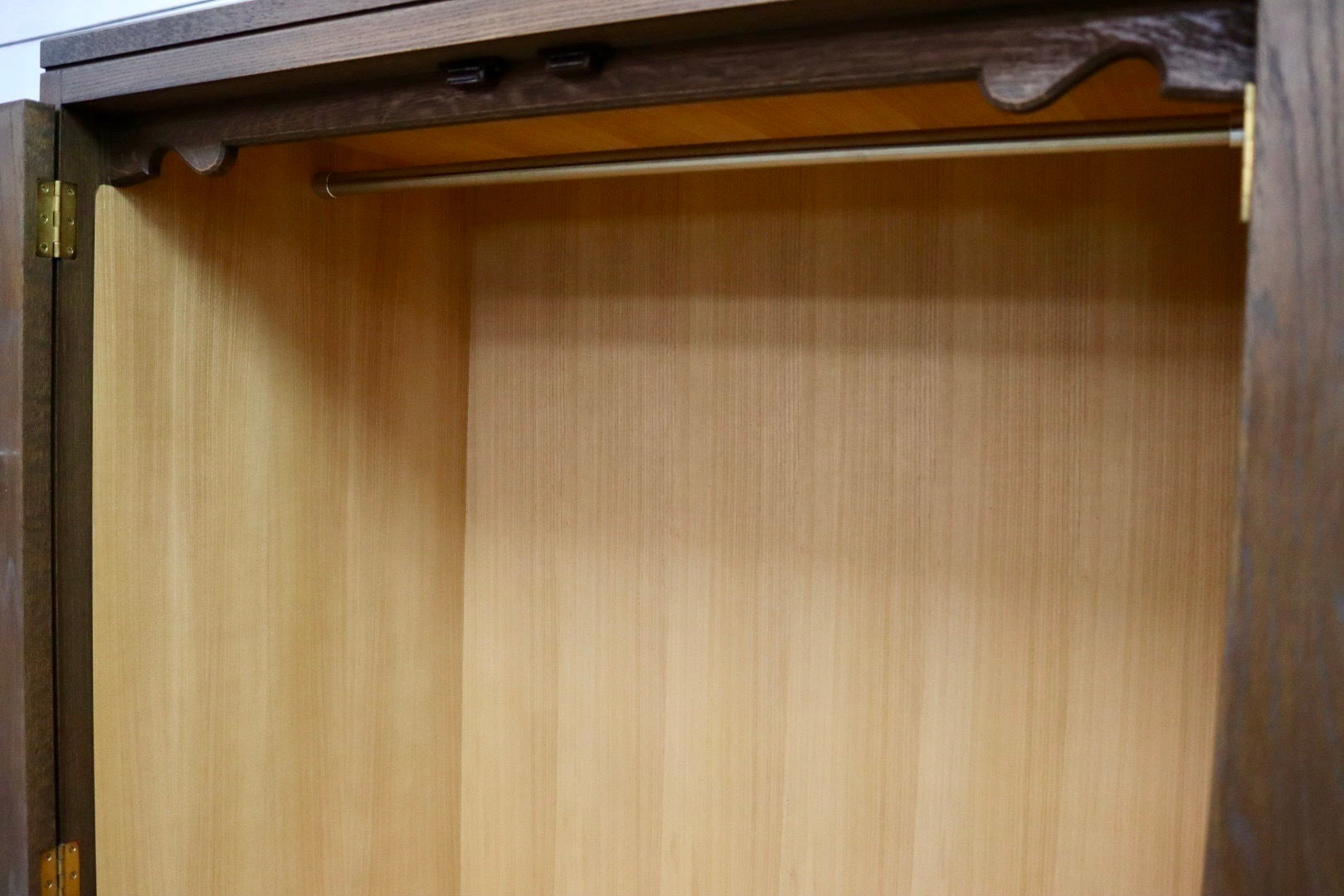 GMIH126A○永田良介商店 神戸家具 ワードローブ 洋服タンス クローゼット 箪笥 引き出し 鏡 楢材 洋家具 稀少