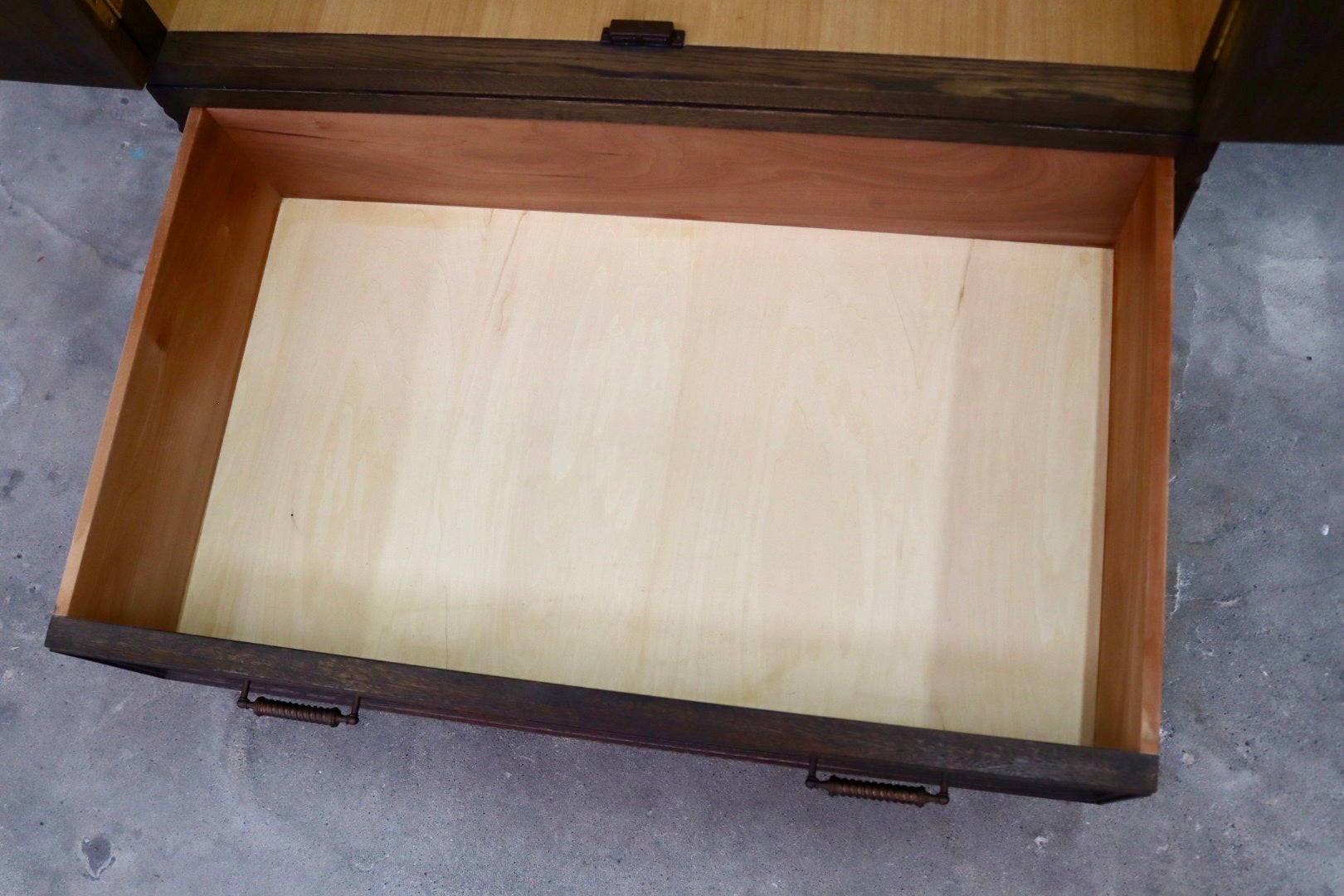 GMIH126A○永田良介商店 神戸家具 ワードローブ 洋服タンス クローゼット 箪笥 引き出し 鏡 楢材 洋家具 稀少