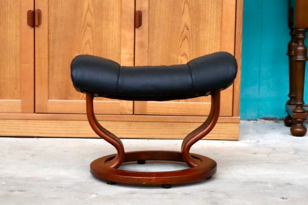 GMIK233B○EKORNES / エコーネス ストレスレス オットマン フットスツール 足置き 本革 ブラック 北欧 ノルウェー