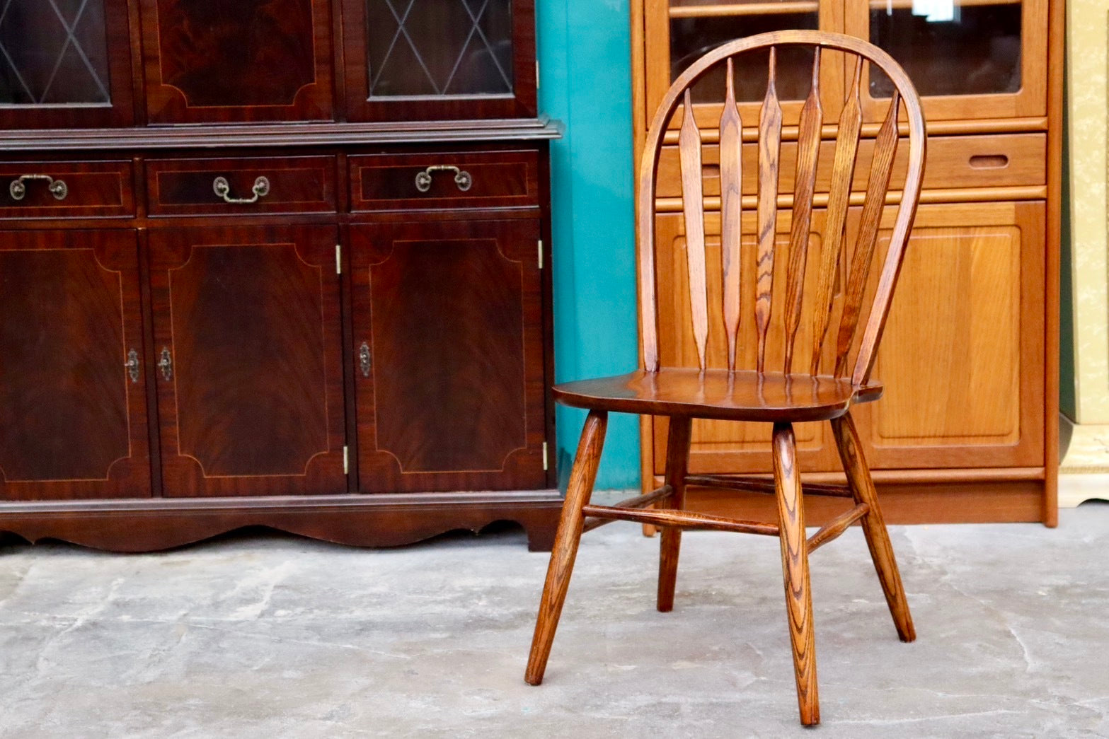 GMIK318A○Shin Lee / シンリー ダイニングチェア 椅子 ハイバック ウィンザーチェア カントリー アンティーク IDC大塚家具