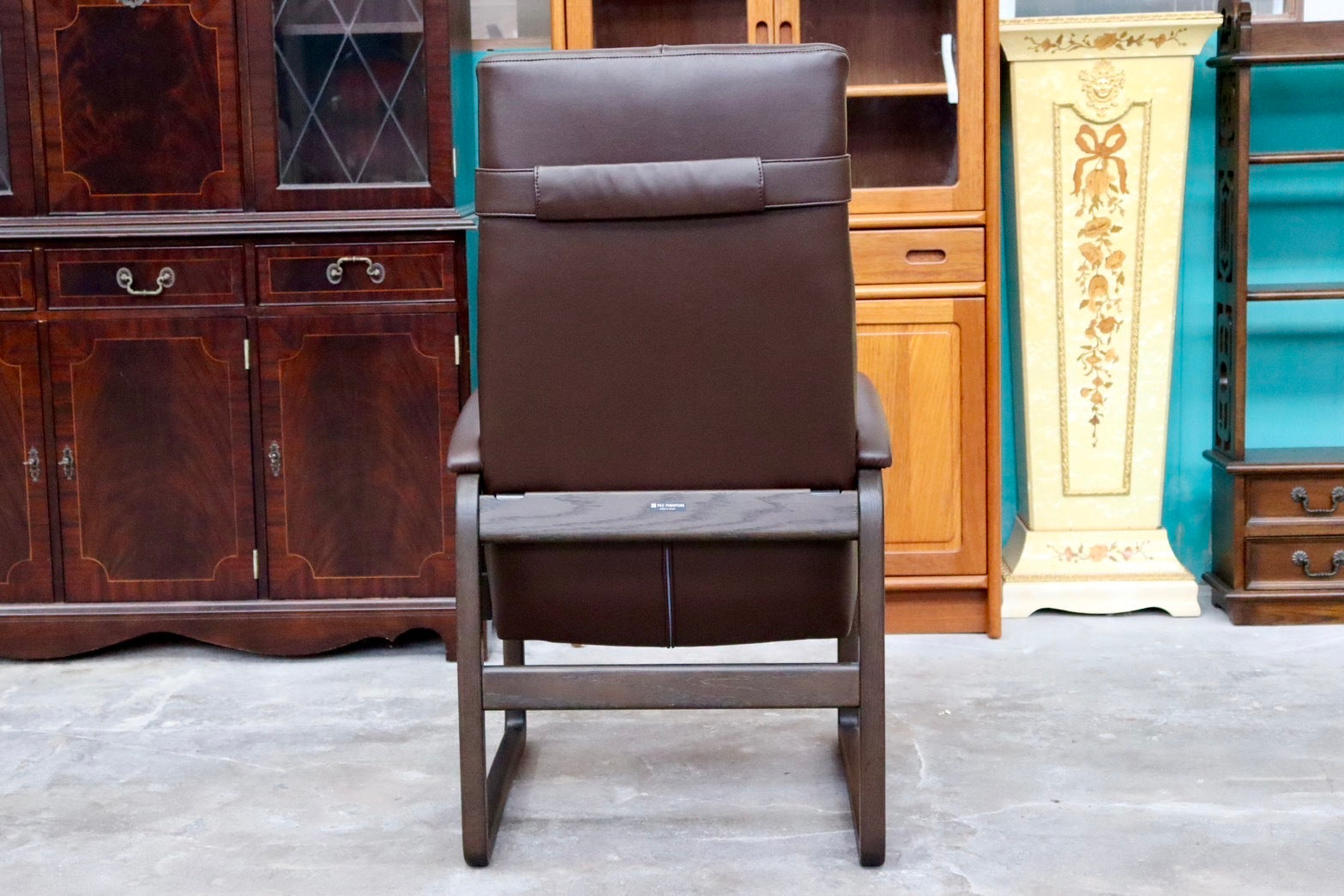 GMIS154A○冨士ファニチア / FUJI FURNITURE リクライニングチェア パーソナルチェア 椅子 アームチェア ハイバック 合皮