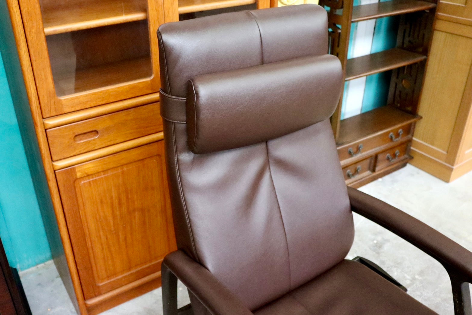 GMIS154A○冨士ファニチア / FUJI FURNITURE リクライニングチェア パーソナルチェア 椅子 アームチェア ハイバック 合皮