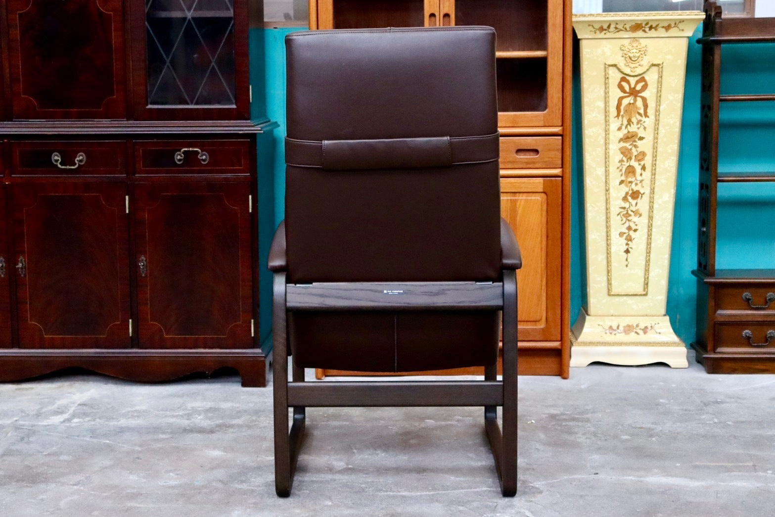 GMIS154B○冨士ファニチア / FUJI FURNITURE リクライニングチェア パーソナルチェア 椅子 アームチェア ハイバック 合皮