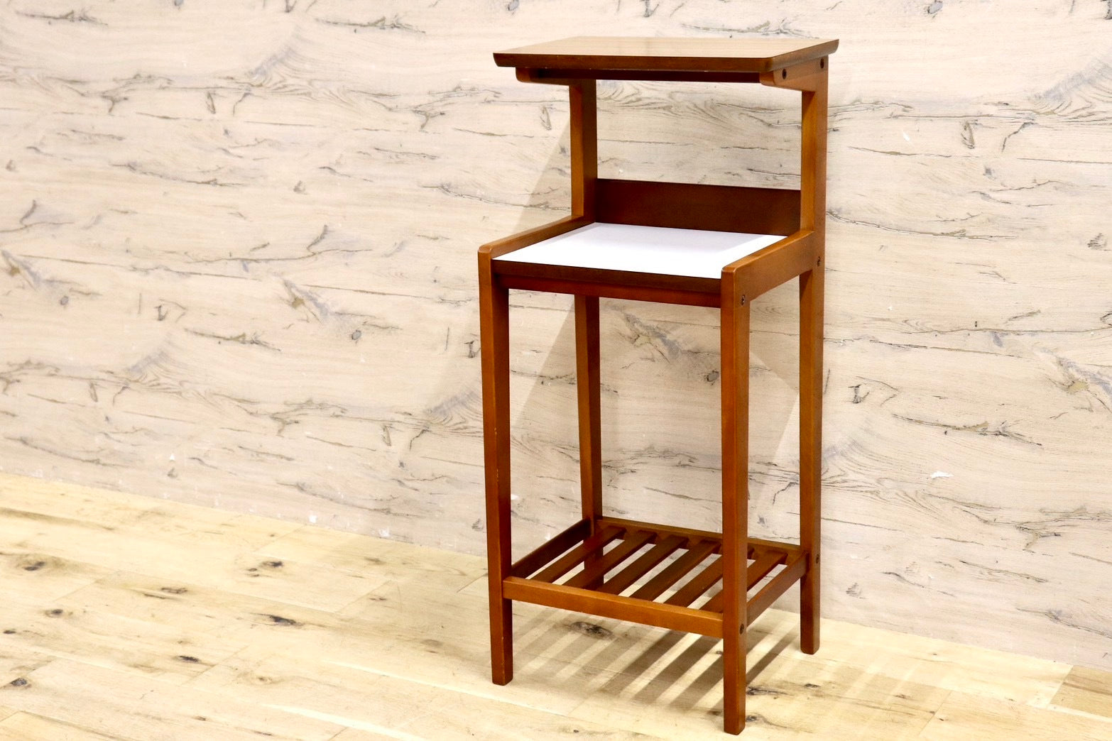 GMIK361○karimoku / カリモク オールドカリモク 電話台 花台 サイドテーブル コンソール 飾り棚 国産家具