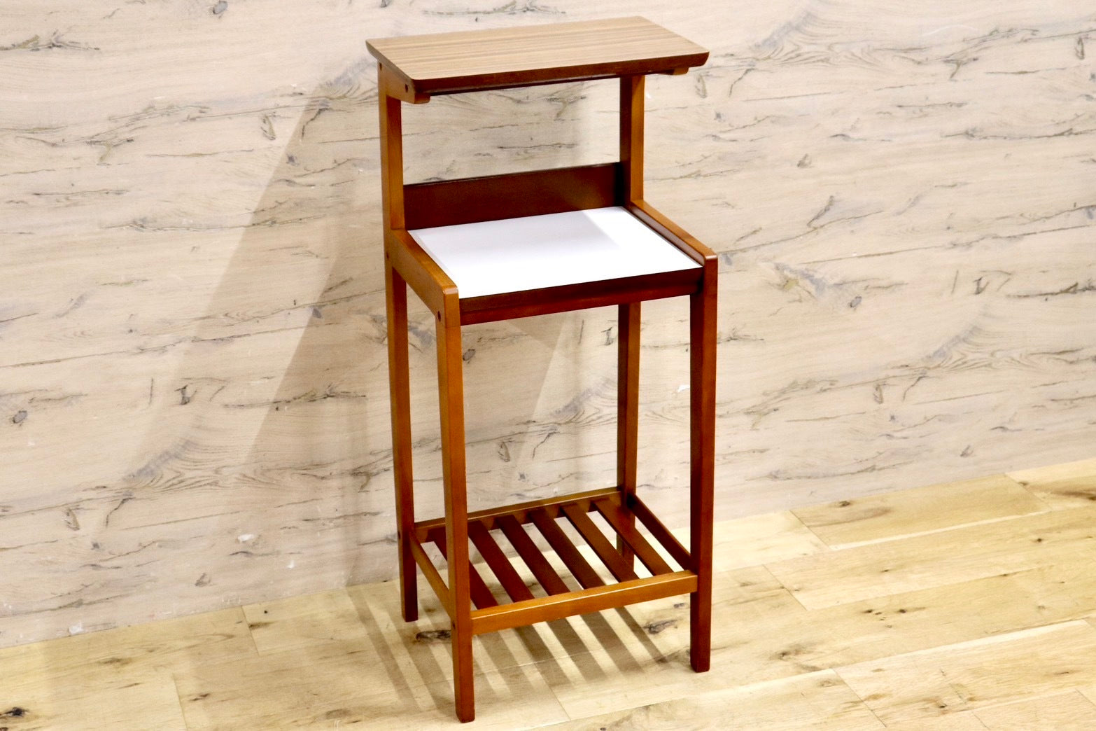 GMIK361○karimoku / カリモク オールドカリモク 電話台 花台 サイドテーブル コンソール 飾り棚 国産家具