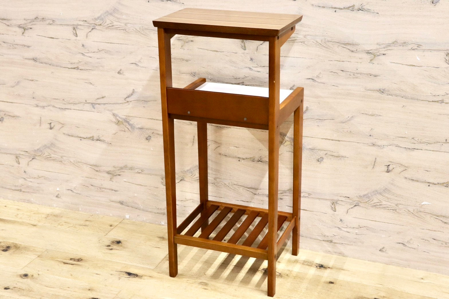 GMIK361○karimoku / カリモク オールドカリモク 電話台 花台 サイドテーブル コンソール 飾り棚 国産家具