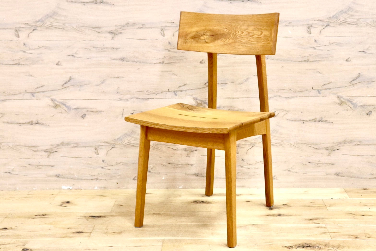 GMIK446D○飛騨産業 / HIDA キツツキ SN210 森のことば ダイニングチェア オーク材 飛騨家具 定価6.9万 展示品