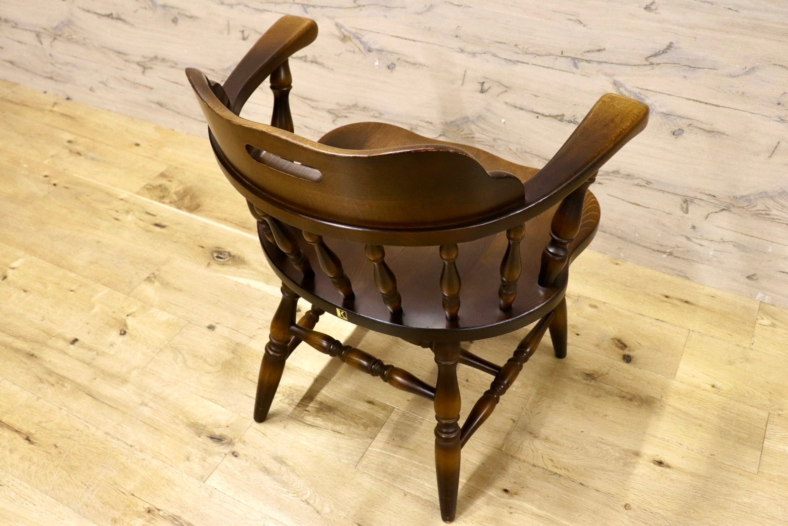 GMIH115○飛騨産業 / HIDA キツツキ ウィンザーチェア ダイニングチェア 椅子 カントリー レトロ 無垢 国産家具