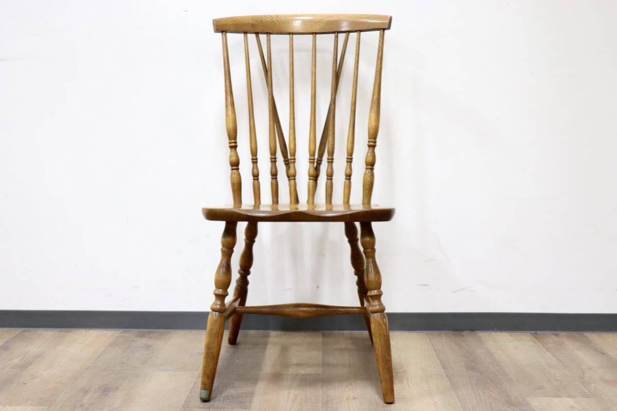 GMGN414C○KASHIWA / 柏木工 ウィンザーチェア ダイニングチェア アームレスチェア 楢材 ボウバック カントリー ヴィンテージ 飛騨家具