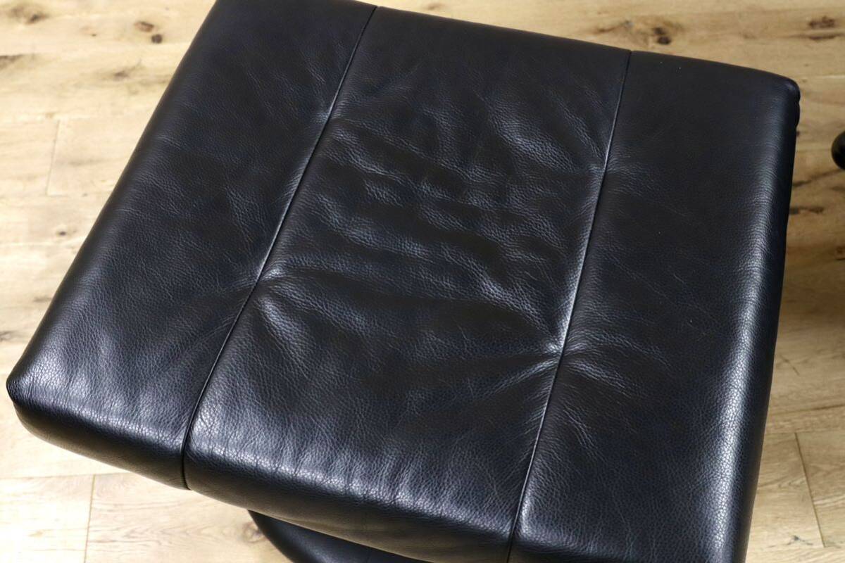 GMHH45○ROLF BENZ / ロルフベンツ Forum フォーラム ラウンジチェア 黒 本革 ヴィンテージ ドイツ IDC大塚家具 回転チェア 約70万 稀少