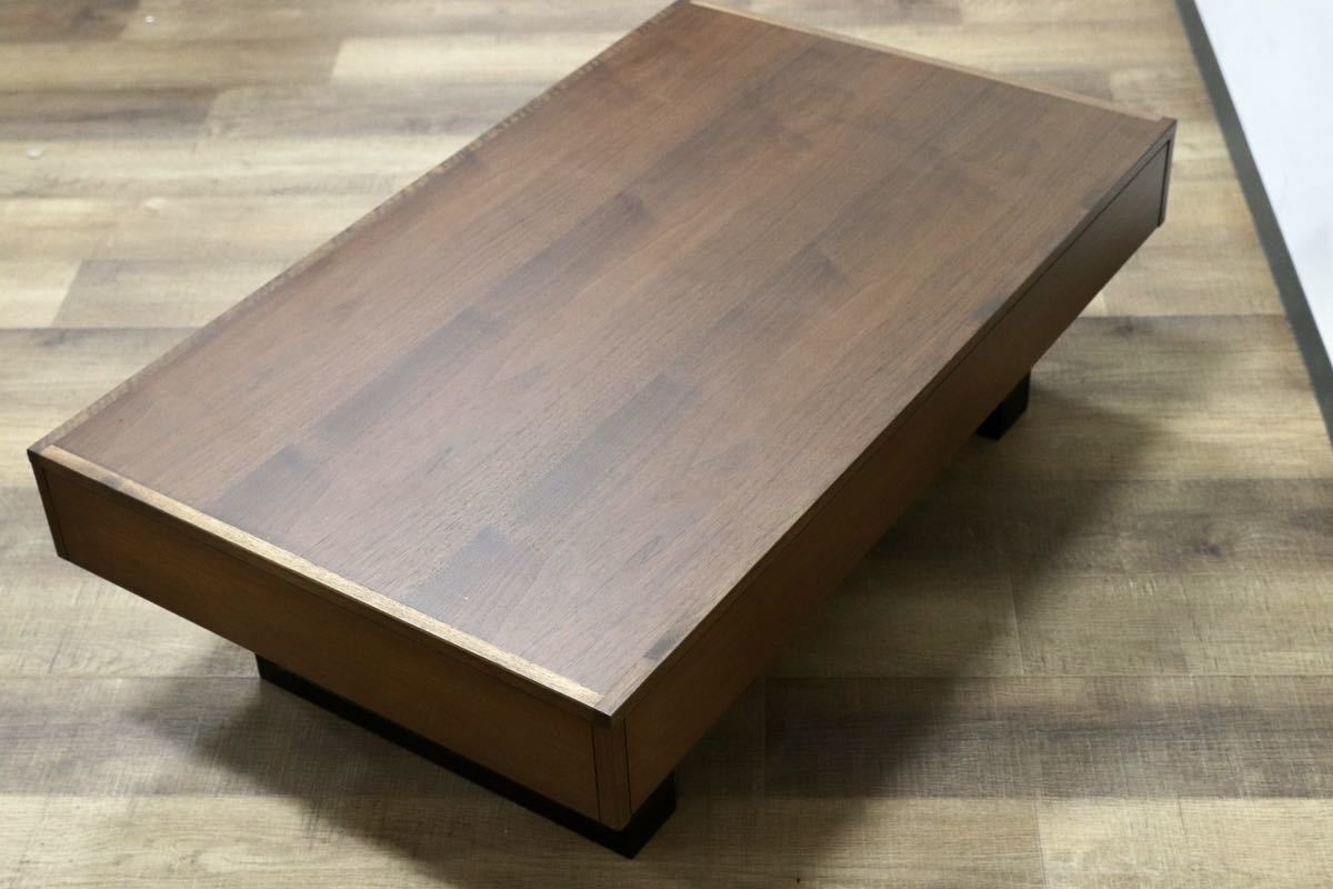 GMGN77○IDC大塚家具 センターテーブル リビングテーブル 引き出し付き ウォールナット突板 北欧スタイル