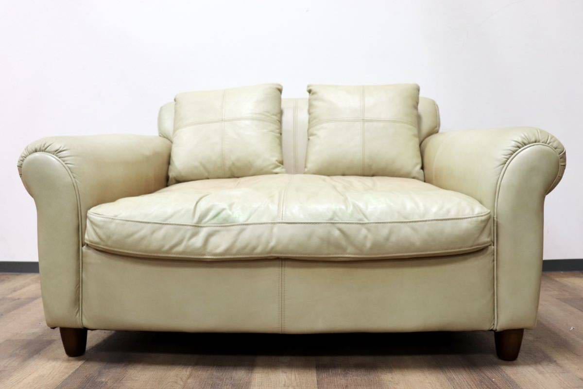 GMGN313○HALO / ハロ GIL SOFA ギルソファ アスプルンド 1.5人掛けソファ シングルソファ 総革 英国 ヴィンテージ 店舗什器 定価約25万