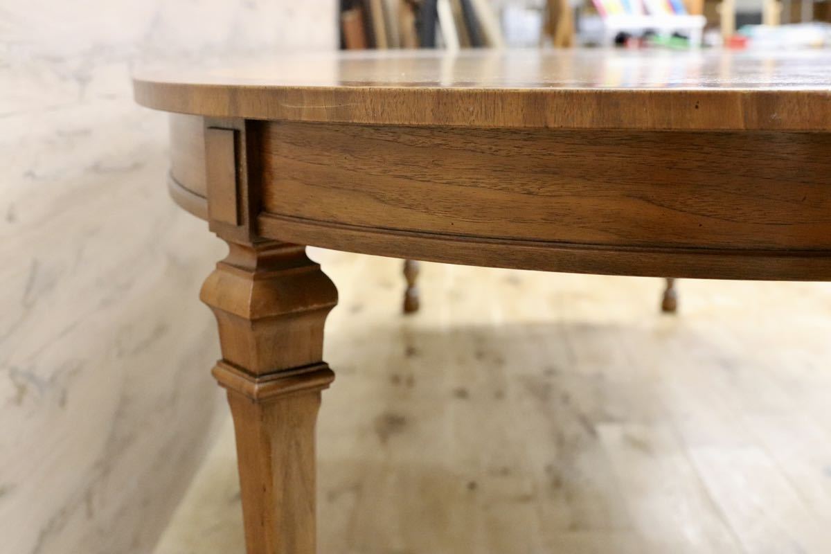 GMFS409○DREXEL HERITAGE / ドレクセルヘリテイジ トライユン 伸長式 ダイニングテーブル エクステンション 定価約61万 リペア済み 希少