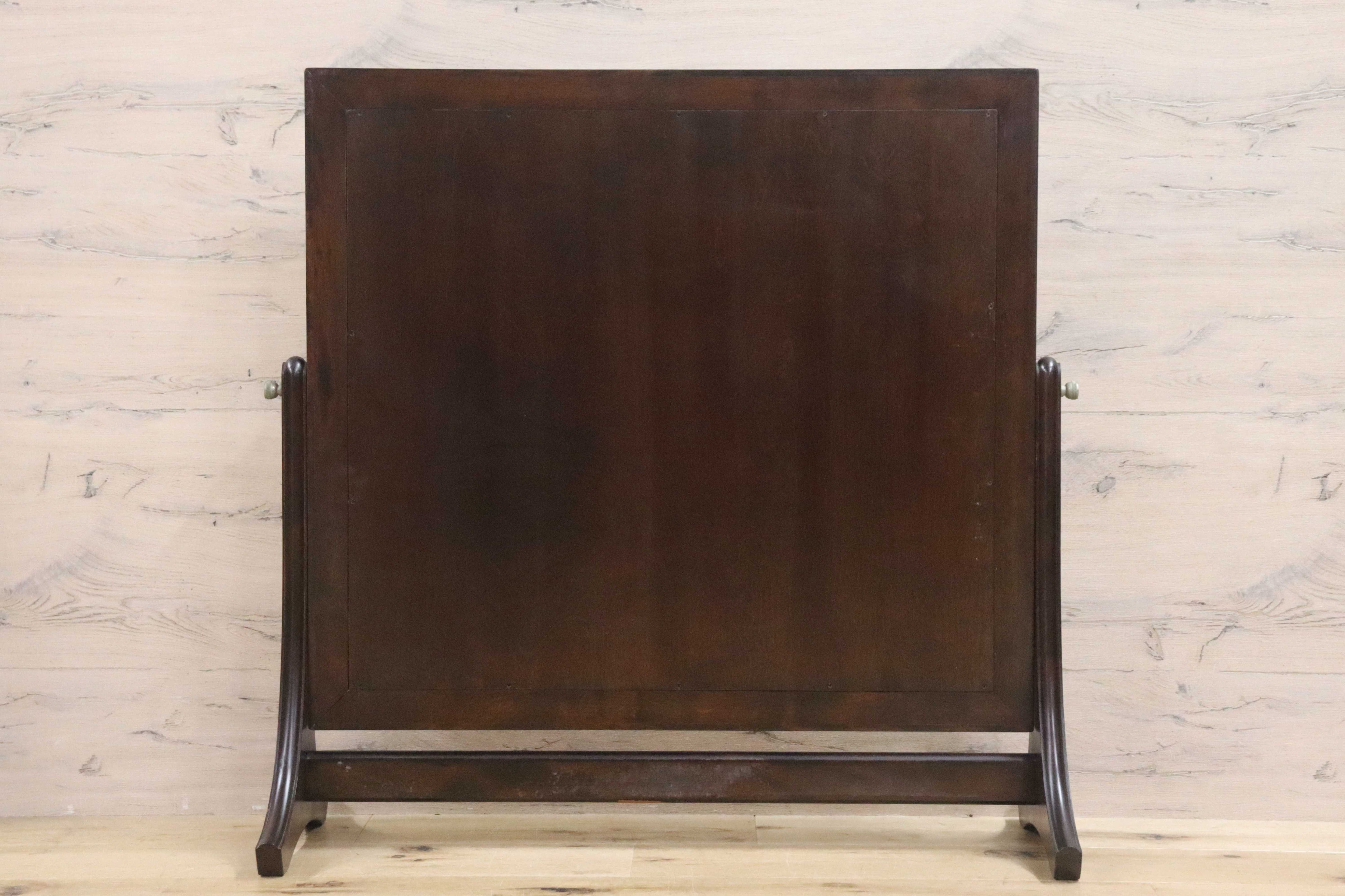 GMGH296○松本民芸家具 スタンドミラー 姿見 置き鏡 卓上ミラー 最高峰 ミズメザクラ 昭和レトロ 国産家具 定価約14万