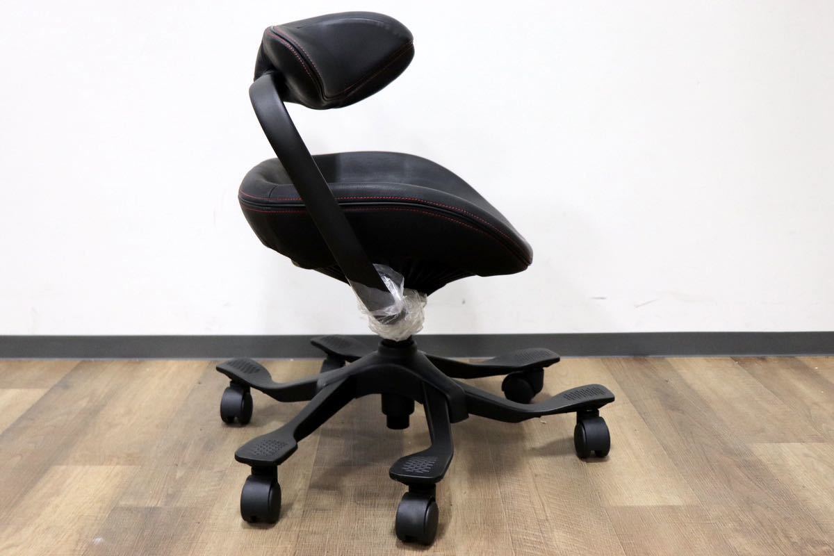 GMGN259A○Wooridul Chair / ウリドゥルチェア デスクチェア ワークチェア 椅子 ブラック 合皮 展示品