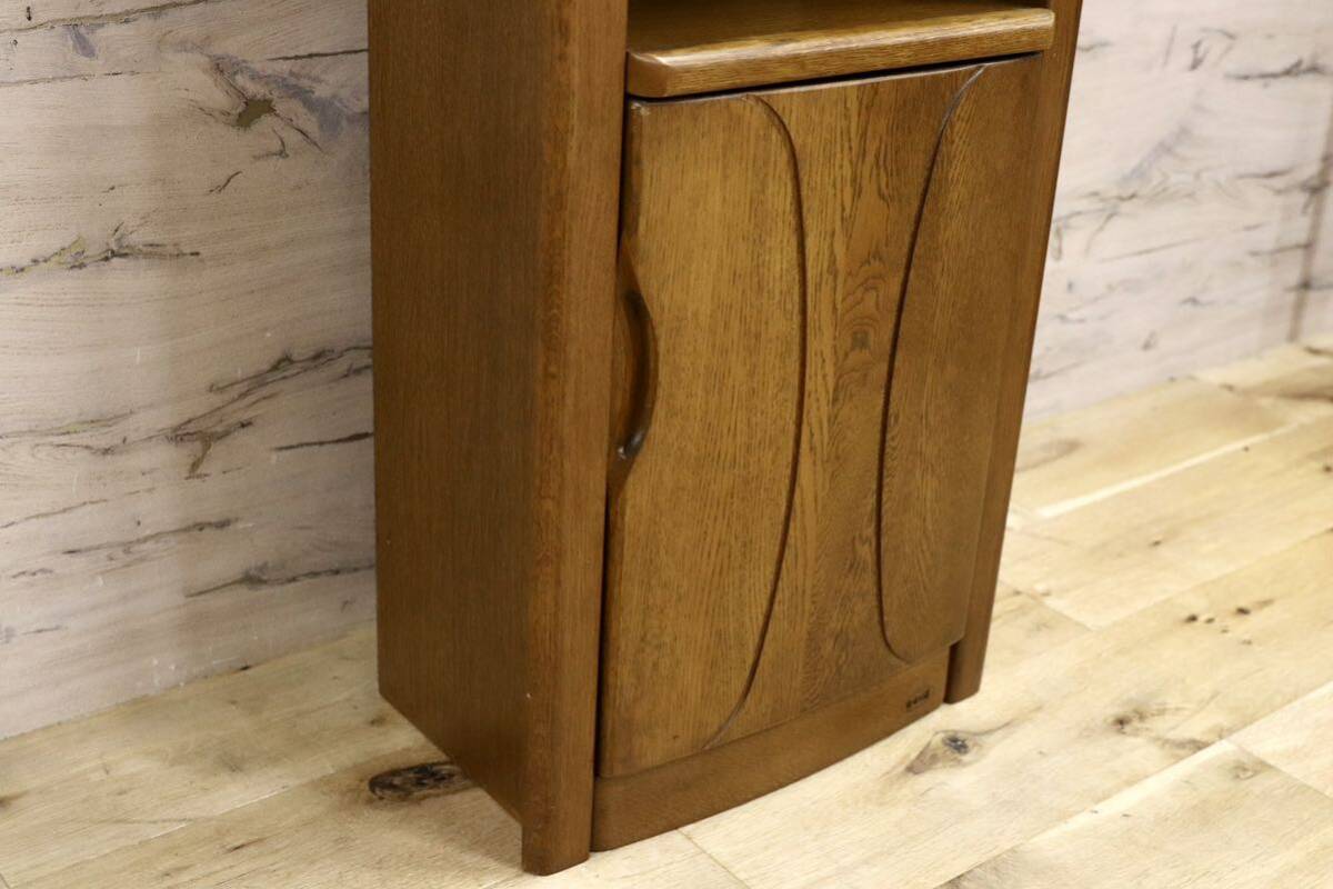 GMHS262○浜本工芸 / HAMAMOTO 電話台 収納棚 楢材 ブラウン 国産家具 花台 飾り台 約5.5万