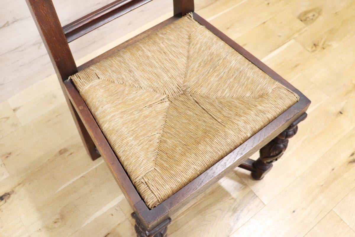 GMGN372D○英国 西洋 アンティーク ダイニングチェア 椅子 ヴィンテージ 彫刻 木製 レトロ クラシック オールド