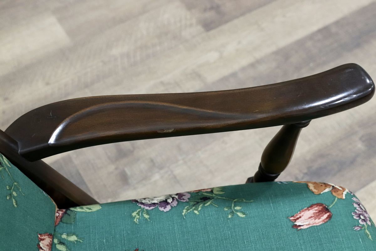 GMGH102B○神戸家具 洋家具 アームチェア ラウンジチェア 1人掛けソファ レトロ カントリー ヴィンテージ 稀少 検)三越家具 ブルージュ