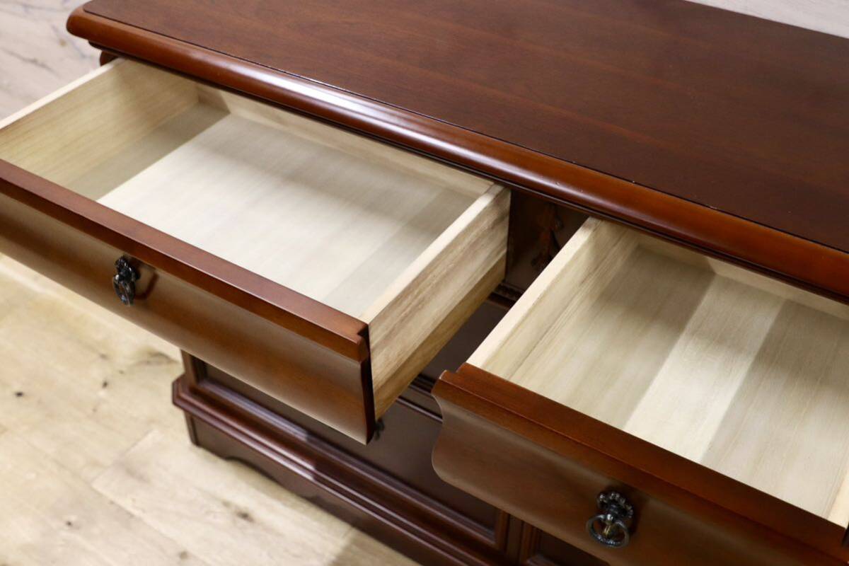 GMHS138○Lynn Hollyn / リンホーリン サイドボード リビングボード チェスト 定価約38万 収納家具 エレガント クラシック IDC大塚家具