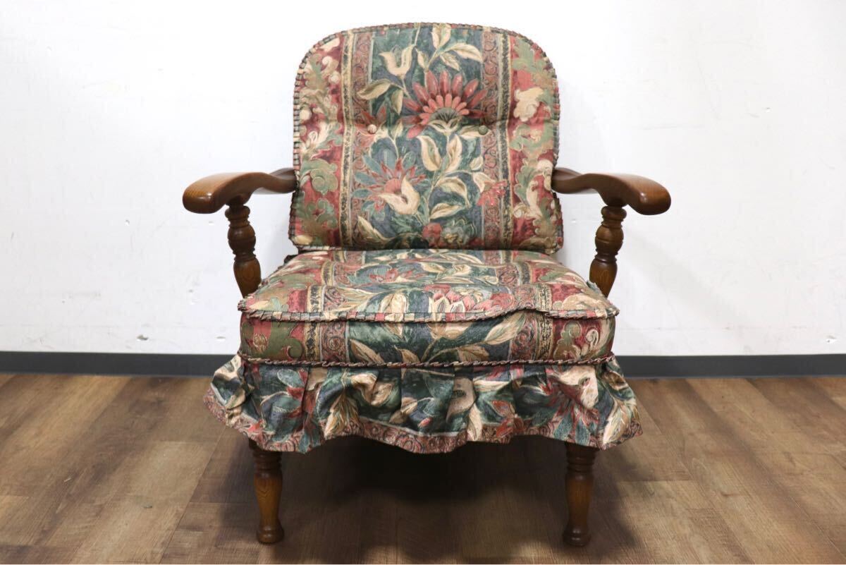 GMHH52A○飛騨産業 / HIDA キツツキ 穂高 アームチェア 1人掛けソファ シングルソファ カントリー オーク材 定価約13万