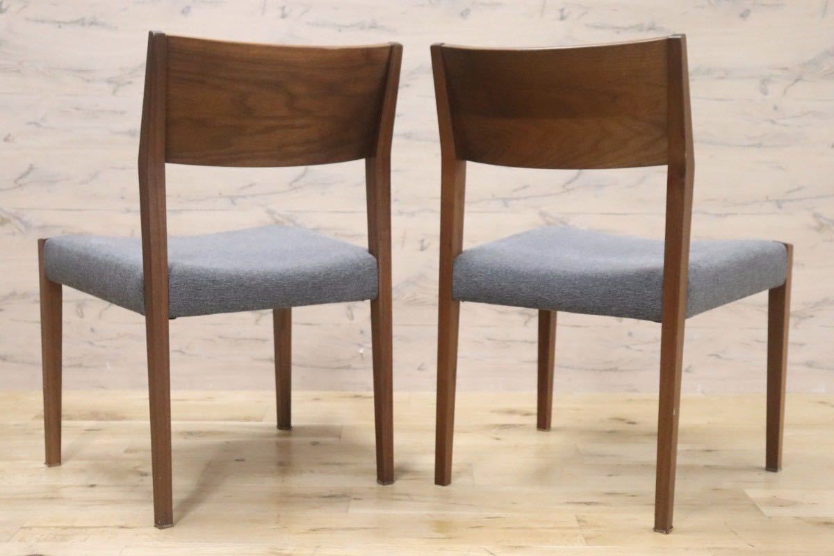GMGN384A○大塚家具 セレスタ ダイニングチェア 椅子 木製 ウォールナット ファブリック 北欧モダン 定価約14万