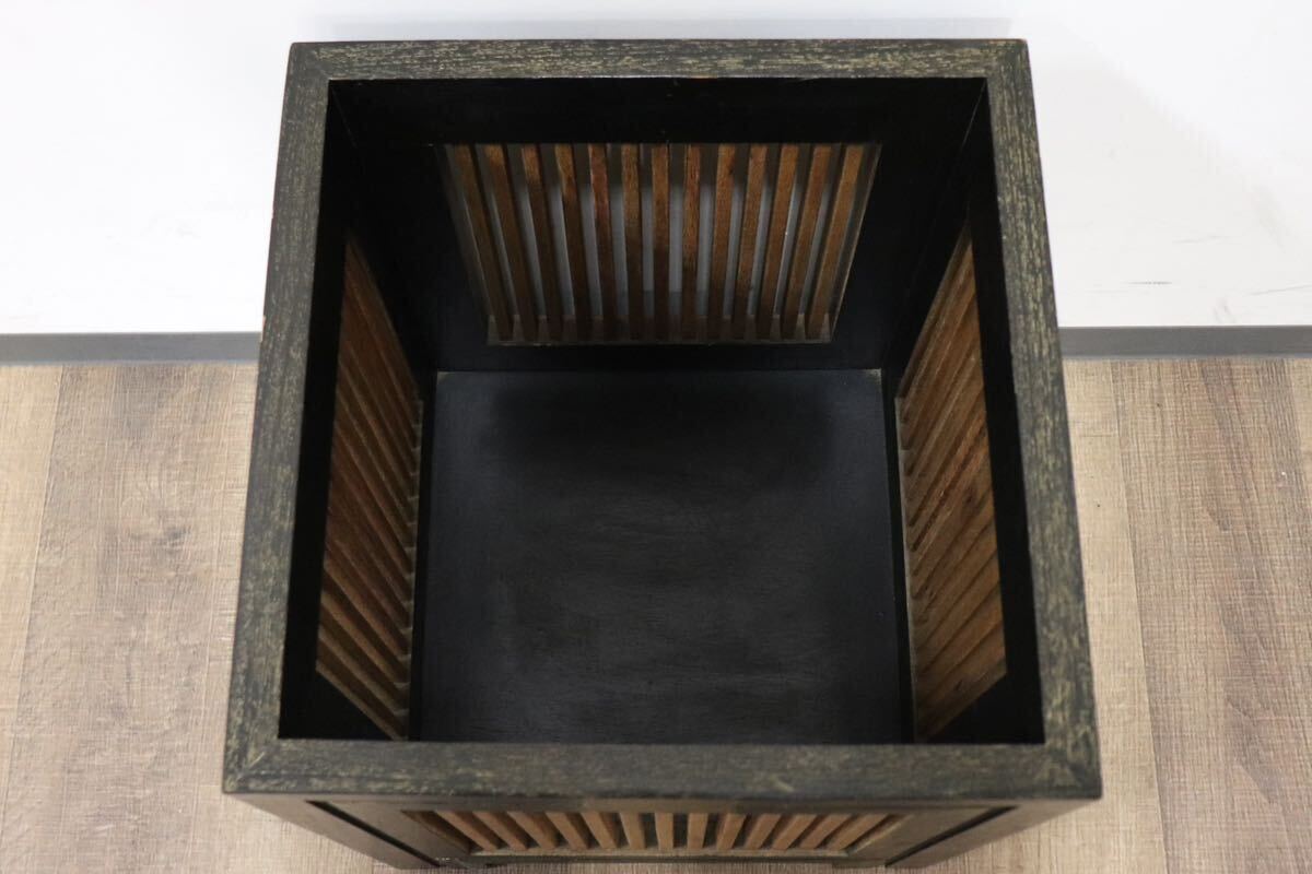 GMGS236C○和製ヴィンテージ 木製 傘立て アンブレラスタンド 玄関収納 和モダン 古民家 店舗 カフェ アンティーク レトロ 展示品