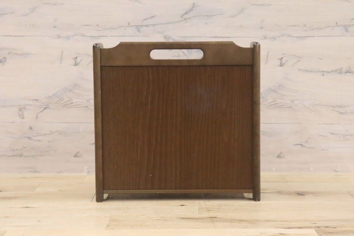 GMGN273○karimoku / カリモク マガジンラック スリッパラック 木製 リビング収納 レトロ カントリー