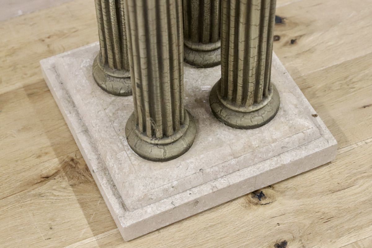 GMFK214A○西洋 ヨーロピアン クラシック オブジェ 玄関飾 置物 装飾柱 アンティーク 樹脂製 ローマ風