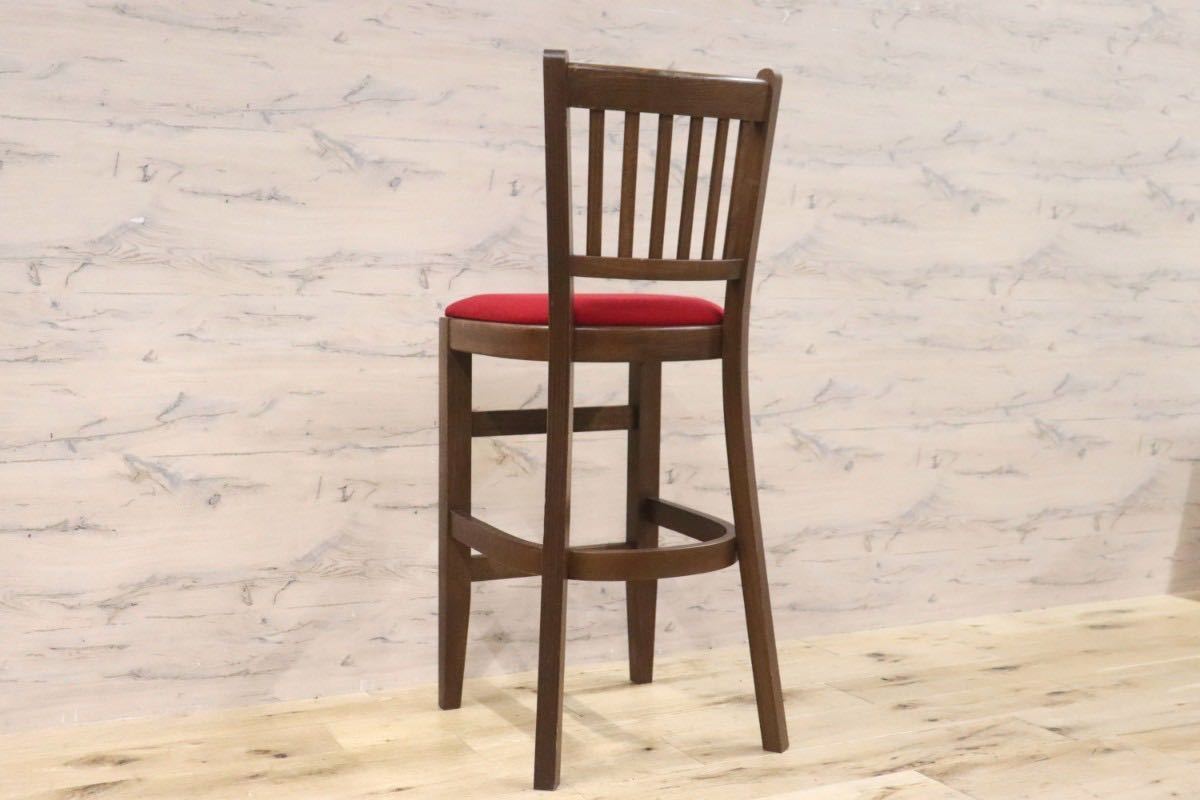 GMGH254B○相合家具製作所 カウンターチェア ハイチェア ウィンザーチェア 椅子 木製フレーム ファブリック チェコ製 レトロ