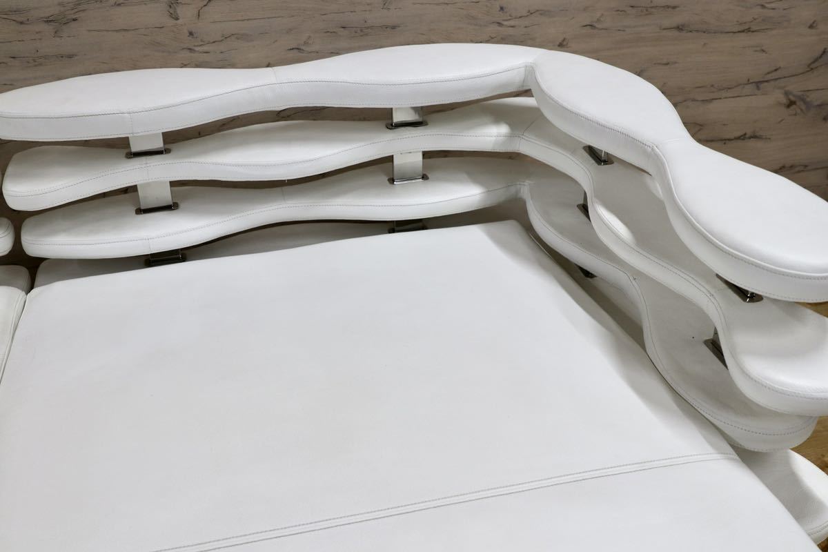 GMGF55○KELVIN GIORMANI Luxury Sofas / ケルビンジョルマーニ orvieto ONDA 総本革 白 カウチソファ ドイツ 最高級 購入価格800万