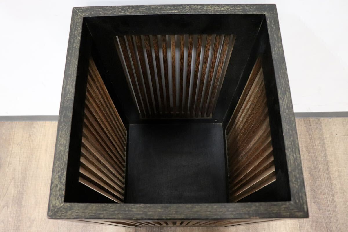 GMGS236B○和製ヴィンテージ 木製 傘立て アンブレラスタンド 玄関収納 和モダン 古民家 店舗 カフェ アンティーク レトロ 展示品