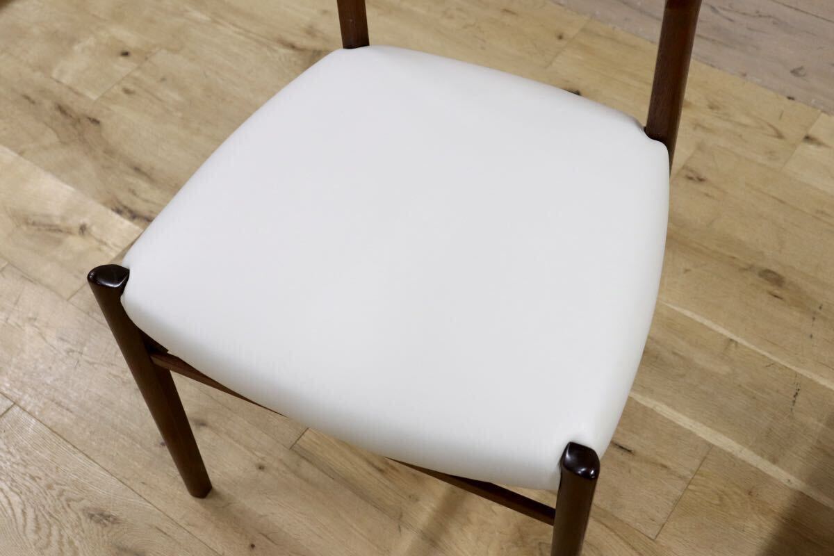 GMHN88B○karimoku / カリモク vivente ビベンテ ダイニングチェア 椅子 2脚セット 花梨無垢材 合皮 稀少 ヴィンテージ 定価約36万