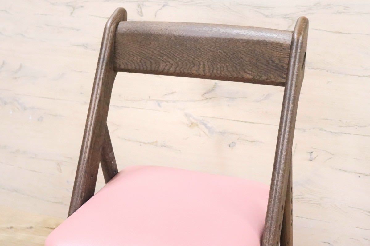 GMGK228A○karimoku / カリモク キッズチェア デスクチェア 椅子 高さ調節機能 キャスター付 ピンク 定価7.1万