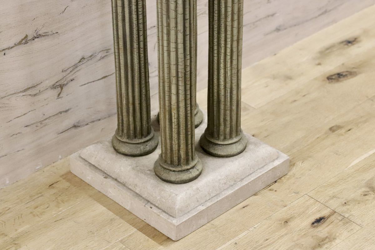 GMFK214B○西洋 ヨーロピアン クラシック オブジェ 玄関飾 置物 装飾柱 アンティーク 樹脂製 ローマ風