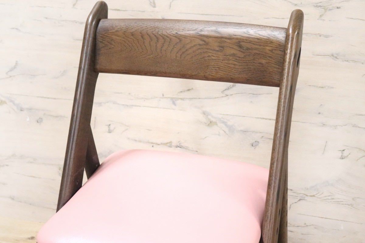 GMGK228B○karimoku / カリモク キッズチェア デスクチェア 椅子 高さ調節機能 キャスター付 ピンク 定価7.1万