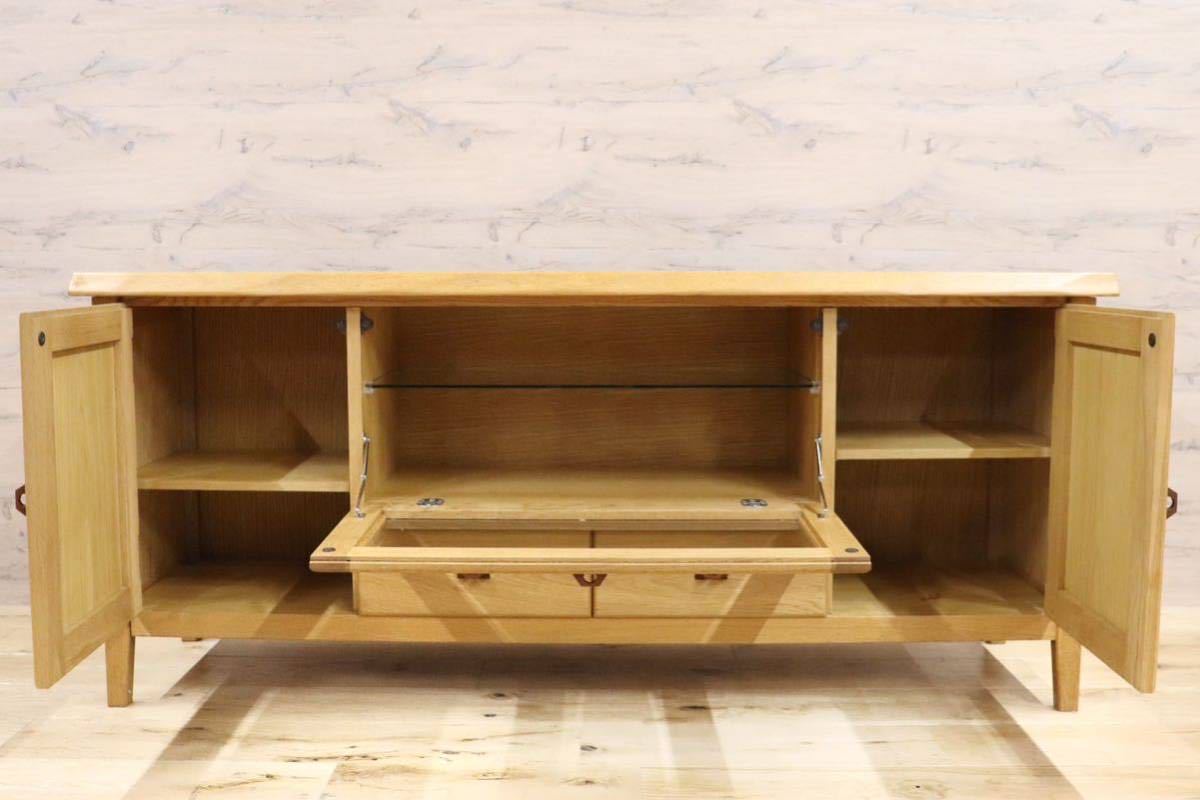 GMGH193○三陽家具工業 彩A-16 テレビボード テレビ台 ローボード サイドボード オーク材 飾り棚 収納家具 ナチュラル