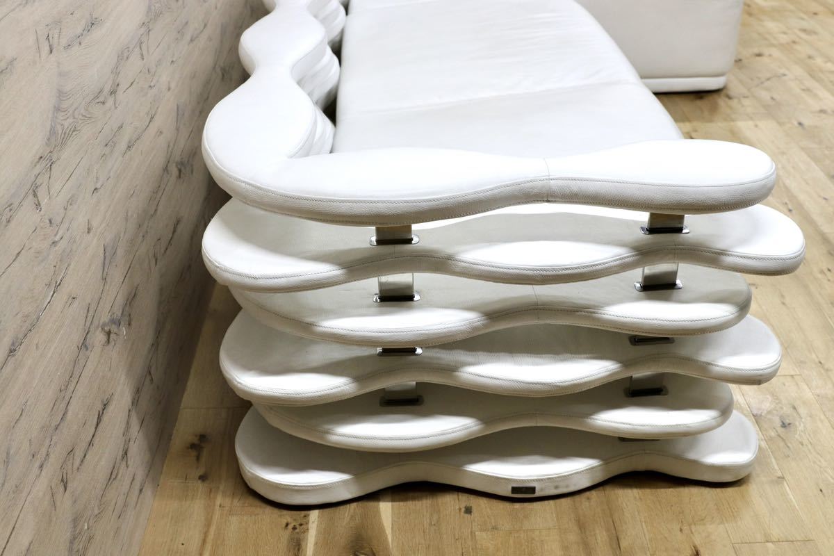 GMGF55○KELVIN GIORMANI Luxury Sofas / ケルビンジョルマーニ orvieto ONDA 総本革 白 カウチソファ ドイツ 最高級 購入価格800万