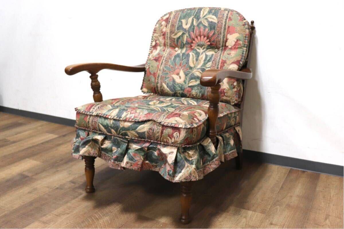 GMHH52A○飛騨産業 / HIDA キツツキ 穂高 アームチェア 1人掛けソファ シングルソファ カントリー オーク材 定価約13万