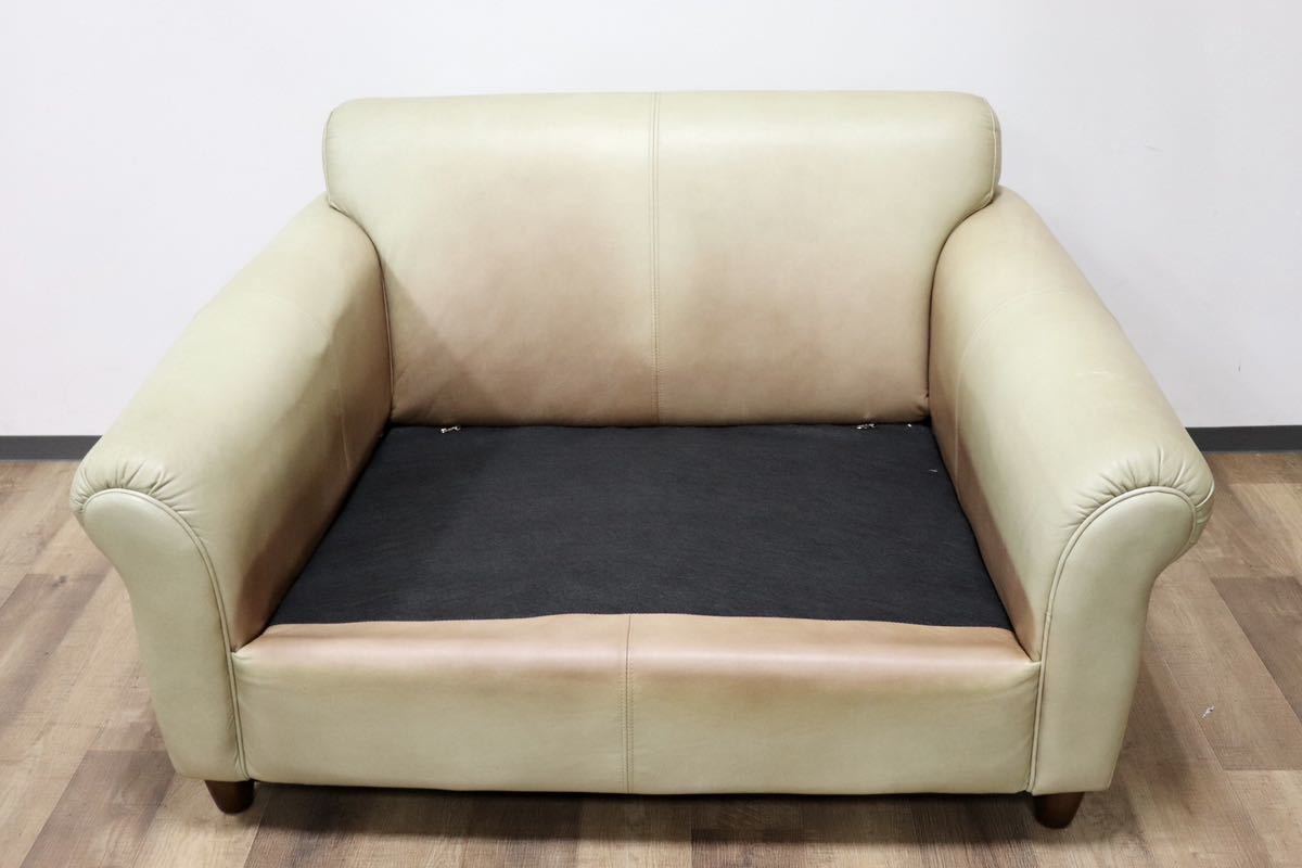GMGN313○HALO / ハロ GIL SOFA ギルソファ アスプルンド 1.5人掛けソファ シングルソファ 総革 英国 ヴィンテージ 店舗什器 定価約25万