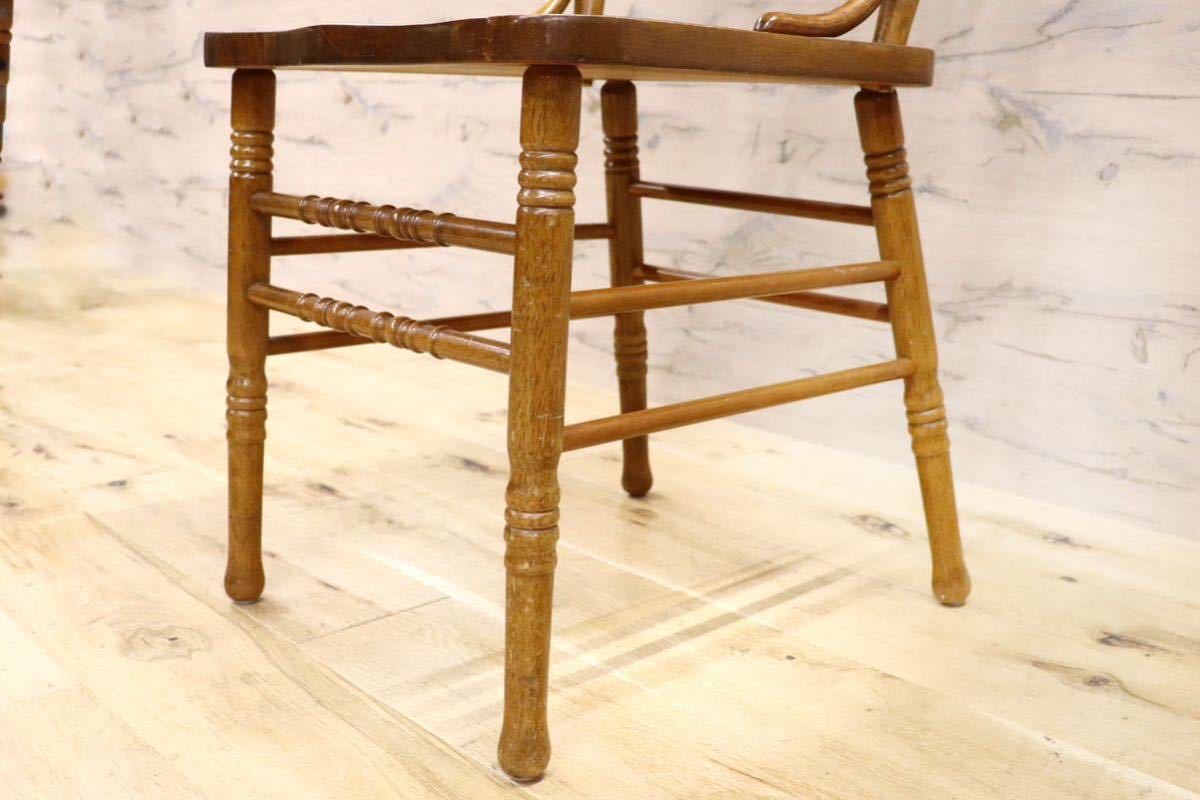 GMGK285○アンティーク 木製 ダイニングチェア 椅子 ガーデンチェア 彫刻 レトロ ヴィンテージ 定価約10万